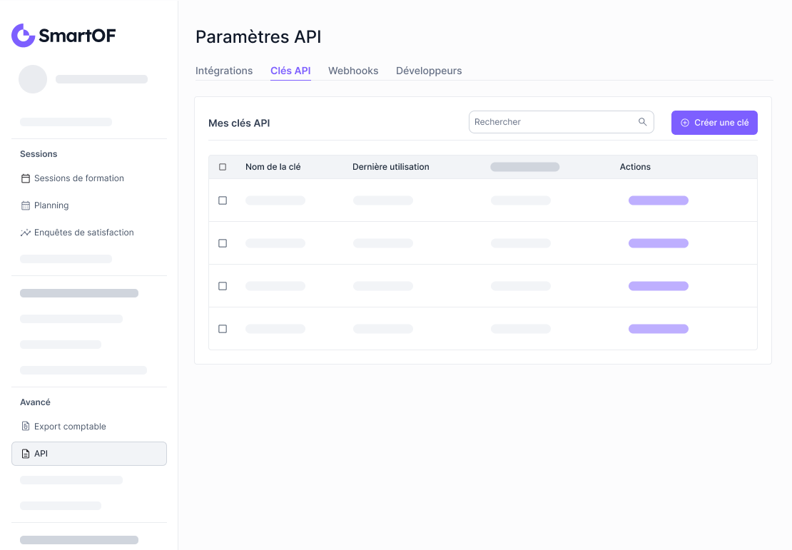 Capture de l'API REST SmartOF