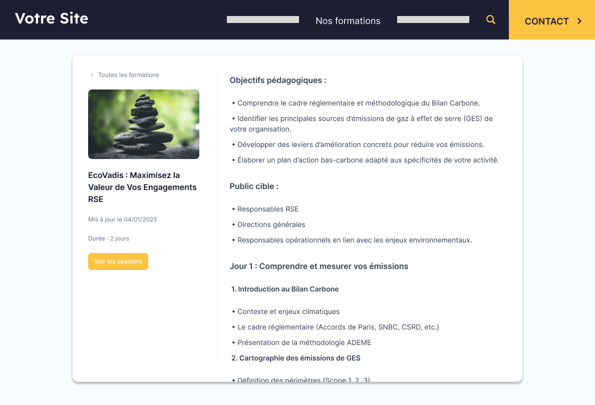 Publiez vos formations en ligne