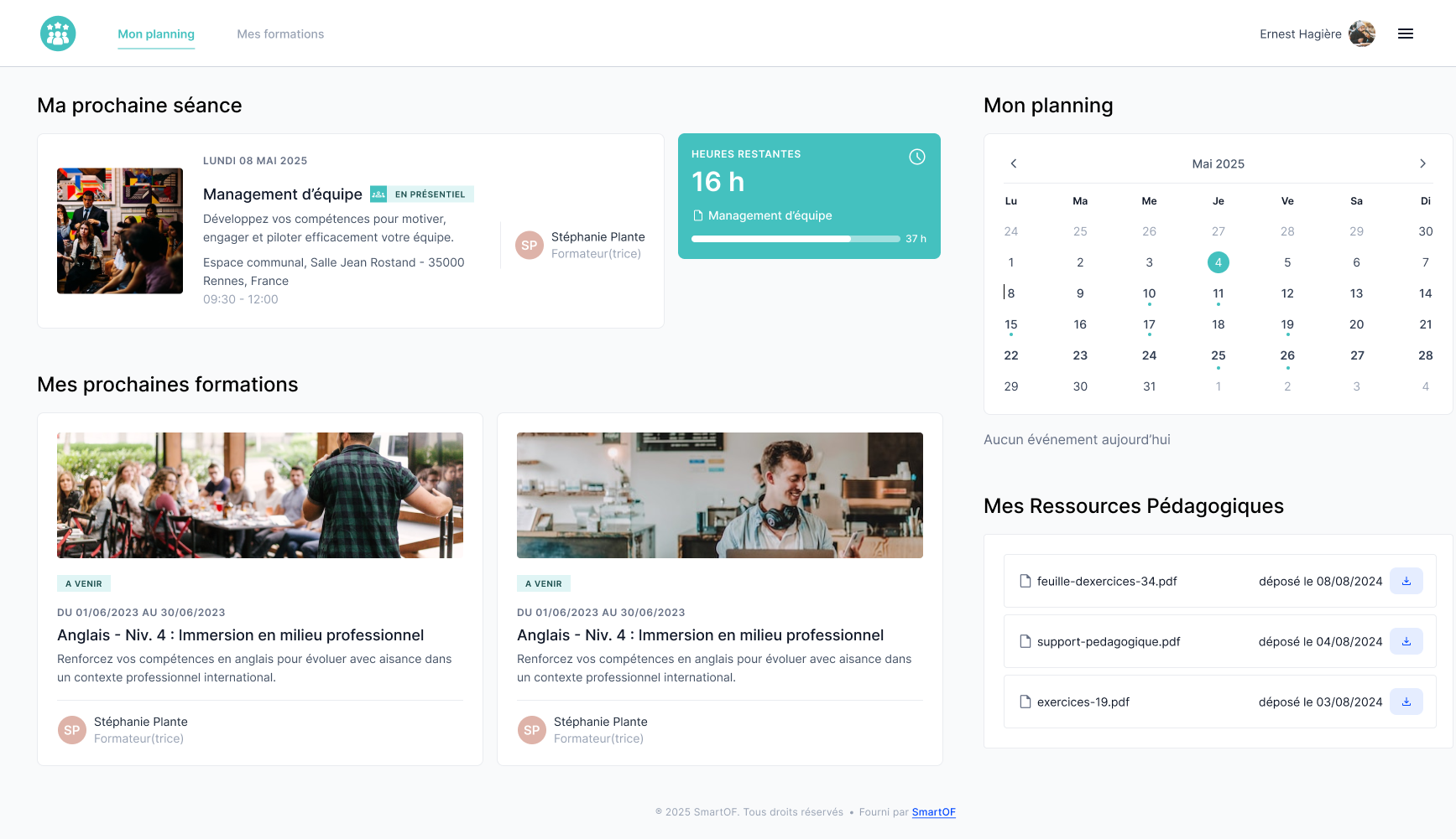 Extranets pour vos apprenants et vos formateurs