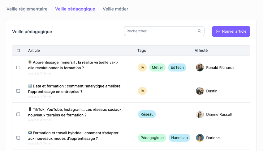 Organisez votre veille en toute simplicité