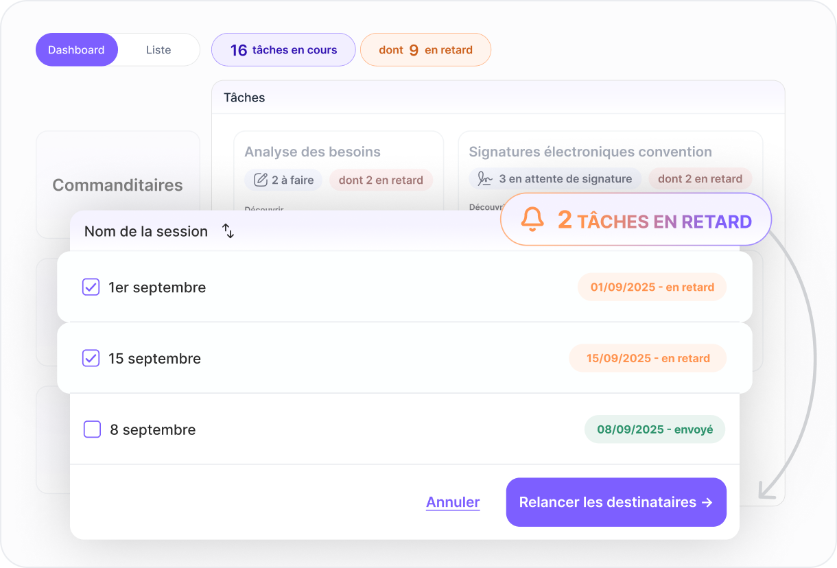 Rappels et alertes intelligentes