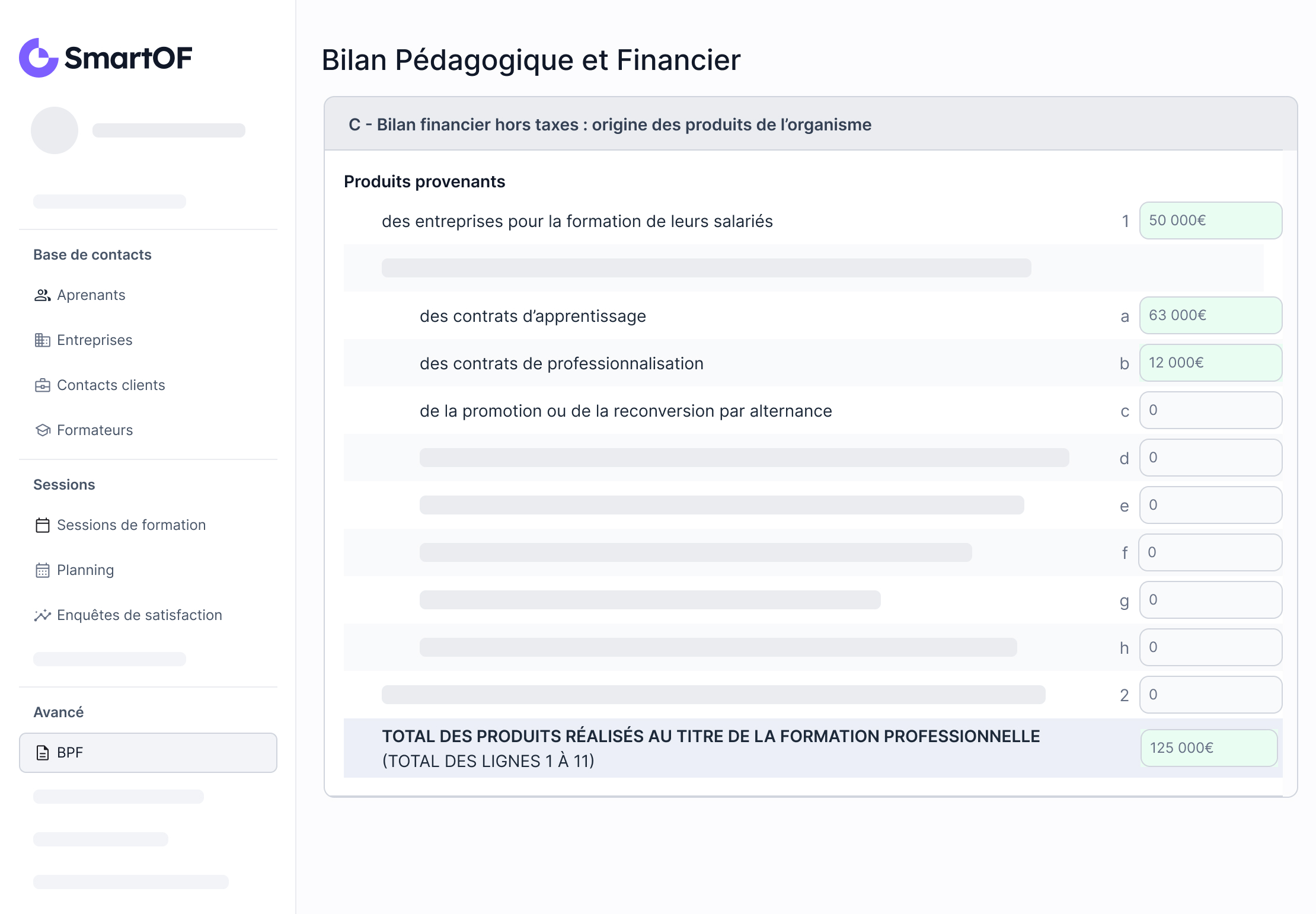 Capture du portail BPF